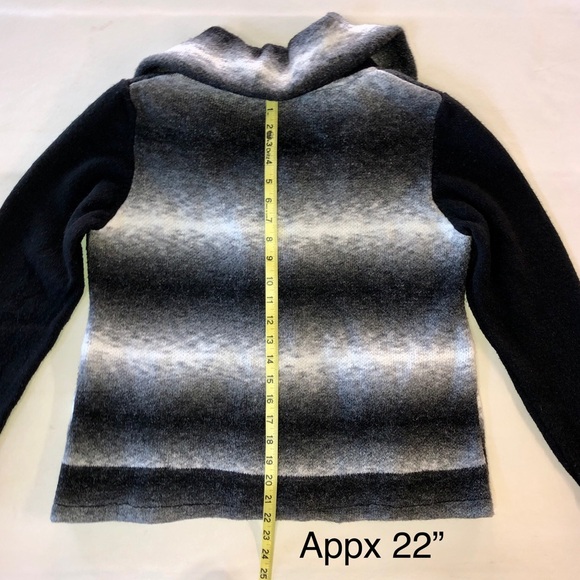 Ombre Mohair Blend AVETTE Jacket Faux Flap Pockets (M) - Picture 14 of 17